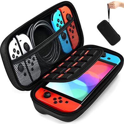 iVoler Custodia Compatibile con Nintendo Switch/Nintendo Switch OLED, Portatile Protettiva Case Rigido da Viaggio per Nintendo Switch Console Accessori Nero iVoler Custodia Compatibile con Nintendo Switch/Nintendo Switch OLED, Portatile Protettiva Case Rigido da Viaggio per Nintendo Switch Console Accessori Nero