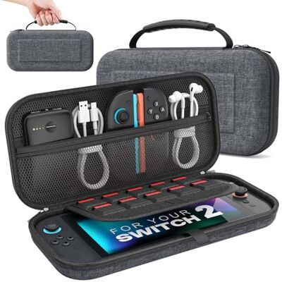 MoKo Custodia per Nintendo Switch 2 2025 con 10 Slot per Cartucce e Tasche MoKo Custodia per Nintendo Switch 2 2025 con 10 Slot per Cartucce e Tasche