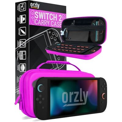 Orzly Custodia per Nintendo Switch 2, custodia protettiva da viaggio con pad per lo schermo, schede di gioco e slot MicroSD con tasche per gli accessori della console Orzly Custodia per Nintendo Switch 2, custodia protettiva da viaggio con pad per lo schermo, schede di gioco e slot MicroSD con tasche per gli accessori della console
