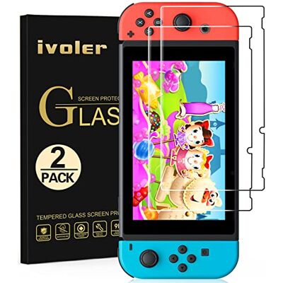iVoler Pellicola Vetro Temperato per Nintendo Switch, Pellicola Protettiva Protezione per Schermo per Nintendo Switch, 2 Pezzi iVoler Pellicola Vetro Temperato per Nintendo Switch, Pellicola Protettiva Protezione per Schermo per Nintendo Switch, 2 Pezzi