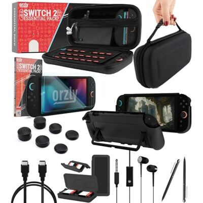 Orzly Accessori per Switch 2 – Custodia e Pellicola Protettiva per Nintendo Switch 2 (2025), Cavo di Ricarica, Porta Giochi, Custodia con Impugnatura Comfort, Cuffie e Altro – Edizione Regalo Orzly Accessori per Switch 2 – Custodia e Pellicola Protettiva per Nintendo Switch 2 (2025), Cavo di Ricarica, Porta Giochi, Custodia con Impugnatura Comfort, Cuffie e Altro – Edizione Regalo
