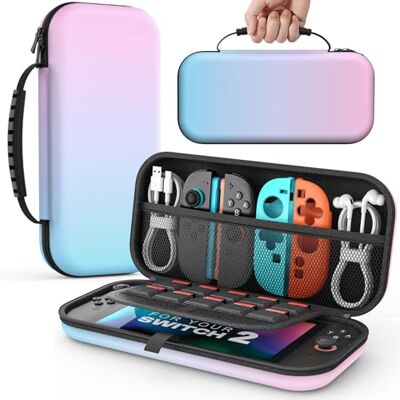 MoKo Custodia per Nintendo Switch 2 2025, Custodia da Viaggio Rigida Protettiva Portatile per Switch 2 Console Accessori, custodia sottile Cover con 10 Slot per Cartucce e Tasche MoKo Custodia per Nintendo Switch 2 2025, Custodia da Viaggio Rigida Protettiva Portatile per Switch 2 Console Accessori, custodia sottile Cover con 10 Slot per Cartucce e Tasche