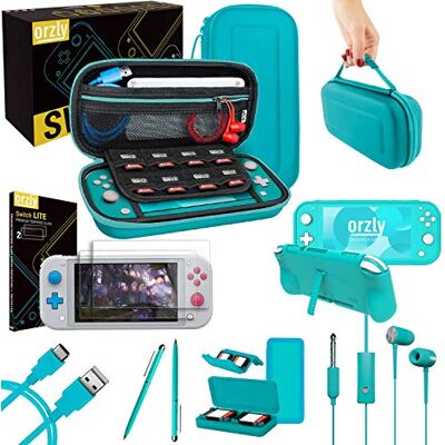 Orzly switch lite accessori kit per Nintendo switch lite console di gioco. Custodia case e pellicola cavo di ricarico presca comoda grip cover cuffia porta giochi Turchese Coorallo Giallo Blu Grigio Orzly switch lite accessori kit per Nintendo switch lite console di gioco. Custodia case e pellicola cavo di ricarico presca comoda grip cover cuffia porta giochi Turchese Coorallo Giallo Blu Grigio