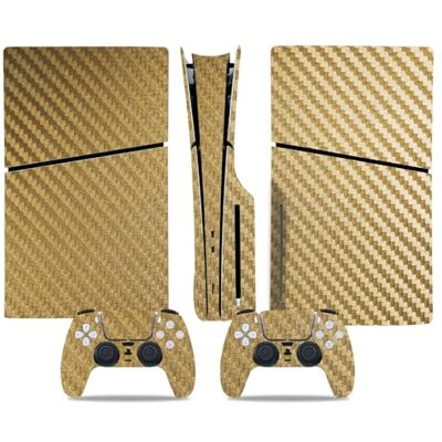 Generic Adesivo per console per Sony PS5 Slim Console Disk Edition e controller, Host Center Decalcomania Adesivo Pellicola Protettiva Antigraffio (Oro) Generic Adesivo per console per Sony PS5 Slim Console Disk Edition e controller, Host Center Decalcomania Adesivo Pellicola Protettiva Antigraffio (Oro)
