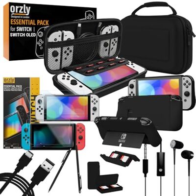 Orzly Accessori per Switch 2 – Custodia e Pellicola Protettiva per Nintendo Switch 2 (2025), Cavo di Ricarica, Porta Giochi, Custodia con Impugnatura Comfort, Cuffie e Altro – Edizione Regalo Orzly Accessori per Switch 2 – Custodia e Pellicola Protettiva per Nintendo Switch 2 (2025), Cavo di Ricarica, Porta Giochi, Custodia con Impugnatura Comfort, Cuffie e Altro – Edizione Regalo