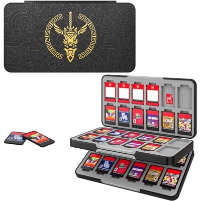 MoKo Porta Schede, Custodia Porta Cartucce di Gioco Compatibile con Switch 2/Switch OLED, Custodia Protettiva con 48 Scompartimenti Schede Gioco, 24 Scompartimenti Micro SD MoKo Porta Schede, Custodia Porta Cartucce di Gioco Compatibile con Switch 2/Switch OLED, Custodia Protettiva con 48 Scompartimenti Schede Gioco, 24 Scompartimenti Micro SD