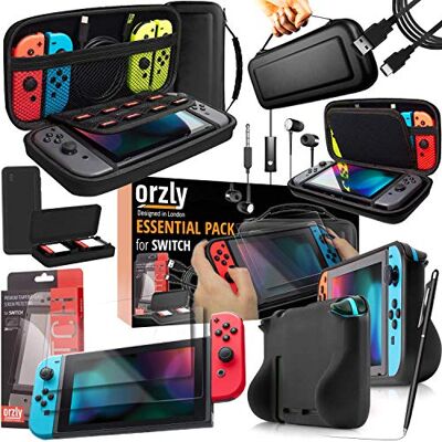 Orzly Accessori per Switch 2 – Custodia e Pellicola Protettiva per Nintendo Switch 2 (2025), Cavo di Ricarica, Porta Giochi, Custodia con Impugnatura Comfort, Cuffie e Altro – Edizione Regalo Orzly Accessori per Switch 2 – Custodia e Pellicola Protettiva per Nintendo Switch 2 (2025), Cavo di Ricarica, Porta Giochi, Custodia con Impugnatura Comfort, Cuffie e Altro – Edizione Regalo