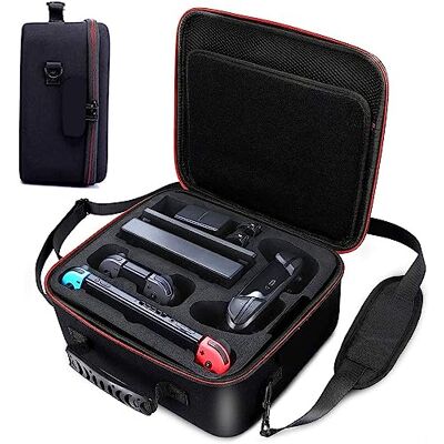 Generic Custodia per interruttore per Nintendo Switch/Switch OLED con 21 slot per carte da gioco, borsa da viaggio portatile custodia protettiva rigida per console Pro controller e accessori, Nero , Custodia Generic Custodia per interruttore per Nintendo Switch/Switch OLED con 21 slot per carte da gioco, borsa da viaggio portatile custodia protettiva rigida per console Pro controller e accessori, Nero , Custodia