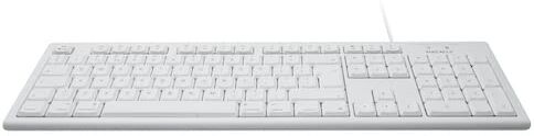 Macally QKEY-UK, tastiera USB-A Extended a 105 tasti con tastierino numerico per Mac, Layout QWERTY inglese