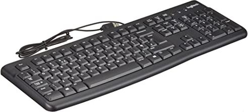 Logitech K120 Tastiera Cablata, Layout UK ‎Qwerty, Nero