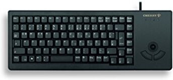 CHERRY XS Trackball Keyboard, layout pan-nordico, tastiera QWERTY, tastiera cablata, tastiera meccanica, meccanica ML, trackball ottico con due pulsanti del mouse, nero