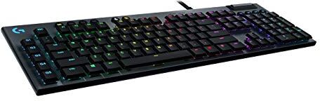 Logitech 815 tastiera meccanica da gioco, switch tattile GL con profilo piatto, layout scandinavo carbonio