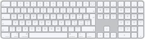 Apple Magic Keyboard con Touch ID e tastierino numerico: Bluetooth, ricaricabile. Compatibile con i computer Mac con chip Italiano, tasti bianchi