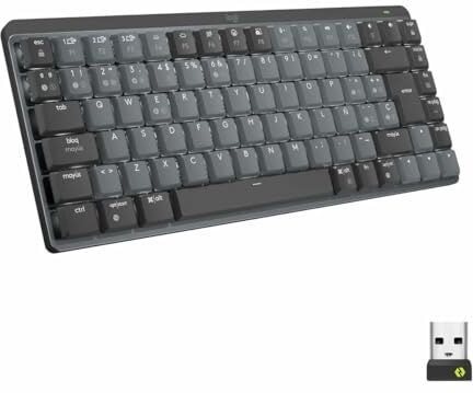 Logitech MX Mechanical Mini Tastiera Retroilluminata Wireless, Bluetooth, USB-C, Layout QWERTY Grigio