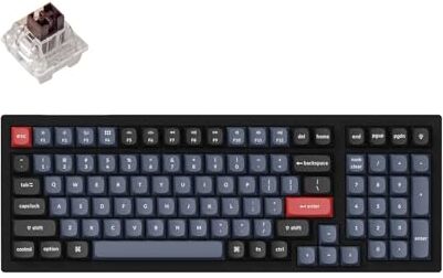 Keychron K4 Pro QMK/VIA Tastiera meccanica senza fili Hot-swap Retroilluminazione RGB 96% layout USB Interruttore K Pro marrone