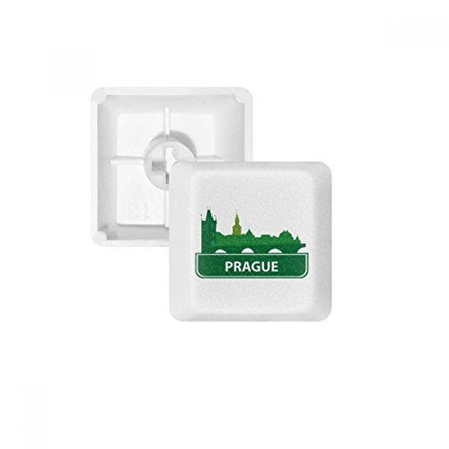 DIYthinker Praga Repubblica Ceca verde Landmark PBT per tastiera meccanica bianco OEM n. marcato stampa multicolore MultiColor R4