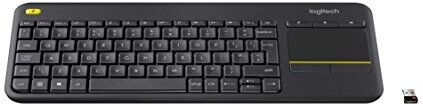 Logitech K400 PLUS Tastiera Wireless, Layout Svizzero Qwertz, Nero