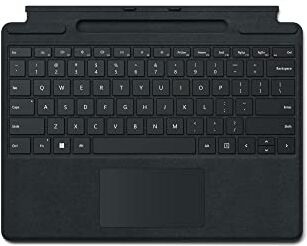 Microsoft 8X3-00002, Tastiera AZERTY francese retroilluminata con trackpad, Nero