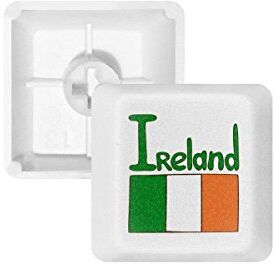 DIYthinker Irlanda National Bandiera Verde Modello PBT Copritasti con Apertura per Tastiera Meccanica Bianco OEM Nessuna marcatura Stampa R1