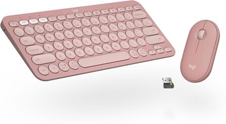 Logitech Pebble 2 Combo Layout Tedesco QWERTZ, Rosa