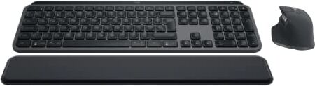 Logitech MX Keys S Combo: MX Master 3S, MX Keys S & MX Palm Rest Grafite, Layout Spagnolo QWERTY