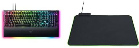 Razer BlackWidow V4 Pro + Goliathus Chroma US Design Mechanical Gaming Keyboard & Soft Gaming Mousepad with RGB Lighting