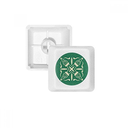 DIYthinker Motivo Talavera Verde di Stile Decorativo PBT Copritasti con Apertura per Tastiera Meccanica Bianco OEM Nessuna marcatura Stampa R4
