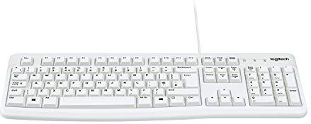 Logitech K120 Tastiera Cablata, Layout ‎Tedesco Qwertz, Bianco