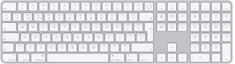 Apple Magic Keyboard con Touch ID e tastierino numerico: Bluetooth, ricaricabile. Compatibile con i computer Mac con chip Inglese (GB), tasti bianchi