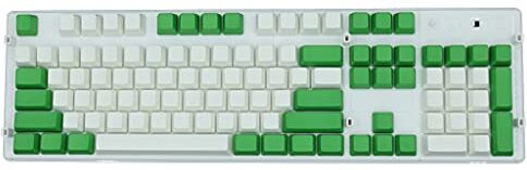 shorecofei SweetWU 104PCS PBT Keycaps 5-Faced Tinto Sublimazione Laser Inciso Keycap OEM Profilo Professionale Tastiera Meccanica Accessorio Cheese Green