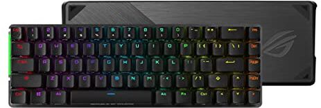 Asus ROG Falchion 65% Tastiera Gaming Wireless e USB, Meccanica, Switch Cherry MX Rossi, RGB, Tasti in ABS, 2.4GHz, Pannello Touch Laterale, Custodia, Macro, Layout Italia, Nero