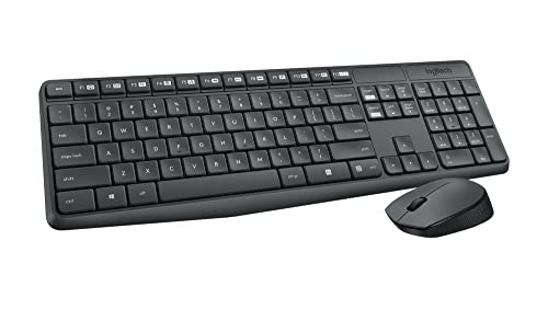 Logitech MK235 tastiera RF Wireless QWERTY Grigio