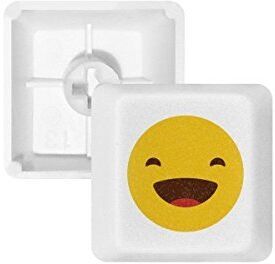 OFFbb Ridere Giallo Carino Online Emoji pbt copritasti con Apertura per Tastiera Meccanica Bianco OEM nessun Simbolo di Stampa