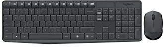 Logitech MK235 RF Wireless Swiss Black keyboards (RF Wireless, Office, Swiss, Wireless, USB, USB)