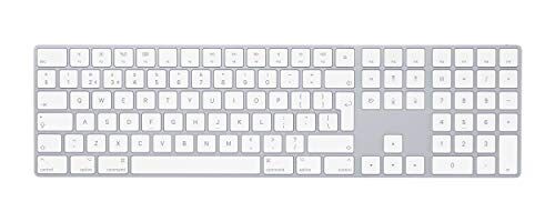 Apple Magic Keyboard con tastierino numerico: Bluetooth, ricaricabile. Compatibile con Mac, iPad o iPhone; Inglese (GB), argento