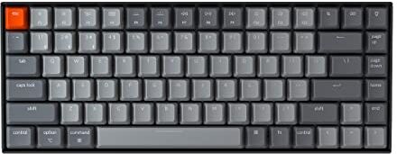 Keychron K2 75% Layout RGB Tastiera meccanica wireless Bluetooth, con Gateron G Pro Red Switch/Anti Ghosting/N-Key Rollover, compatto 84 tasti USB Wired Gaming Keyboard per Mac Windows-Versione 2