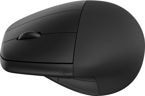 HP 920 Mouse Wireless Ergonomico, Dongle USB , Bluetooth 5.3, Durata Batteria fino a 6 Mesi, Sensore Multisuperficie fino a 4000 dpi, 5 Pulsanti Personalizzabili, Led di Canale, Nero