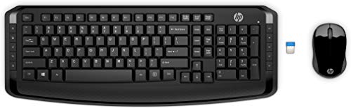 HP 300 Kit Mouse e Tastiera Wireless, Nero, Qwerty Spagnolo