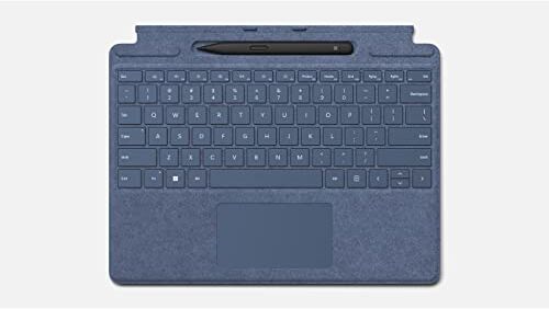 Microsoft Surface Keyboard Signature Keyboard Blu zaffiro + Pennino Superficie Slim Pen 2, Compatibile con Surface Pro 8, Pro 9 e Pro X (Clavier AZERTY)