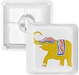 DIYthinker Thailandia elefante giallo Shield PBT per tastiera meccanica bianco OEM n. marcato stampa R4