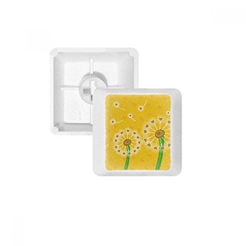 DIYthinker Fiore giallo tarassaco fiori PBT per tastiera meccanica bianco OEM n. marcato stampa multicolore MultiColor R2