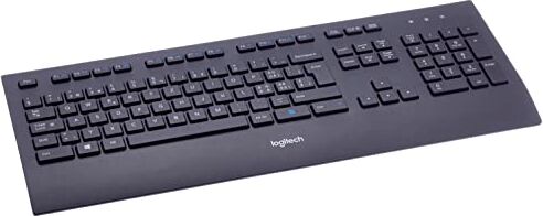 Logitech K280e Pro Wired Business Keyboard for Windows, Linux, and Chrome, USB port, palm rest, splashproof, PC / laptop, Swiss ‎QWERTZ layout Black