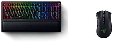 Razer BlackWidow V3 Pro (Yellow Switch) Tastiera da gaming, Nero, US Layout & DeathAdder V2 Pro Mouse da Gaming Wireless, Sensore Ottico Focus+ da 20K DPI