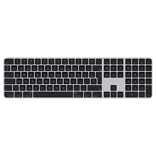 Apple Magic Keyboard con Touch ID e tastierino numerico: Bluetooth, ricaricabile. Compatibile con i computer Mac con chip Inglese internazionale, tasti neri