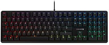 CHERRY G80-3000N RGB, Tastiera Gaming Meccanica con Illuminazione RGB, Layout per l'Unione Europea (QWERTY), Con Filo, Interruttori originali MX SILENT RED, Nero