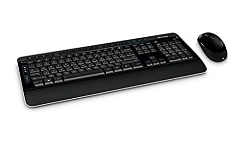 Microsoft 3050 Tastiera e mouse wireless, layout QWERTZ, colore nero [Importato da Germania]