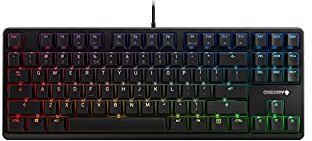 CHERRY G80-3000N RGB TKL, Tastiera Gaming Meccanica Con Filo senza Tastierino Numerico, Layout per l'Unione Europea (QWERTY), Illuminazione RGB, Interruttori originali MX SILENT RED, Nero