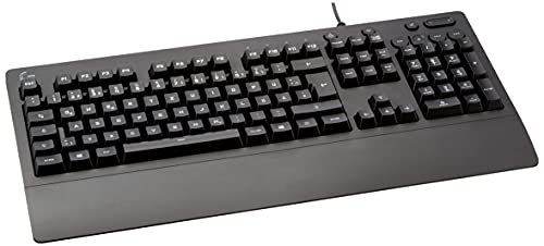 Logitech 213 Prodigy Gaming Keyboard, RGB Lightsync Backlit Keys, Spill-Resistant, Customizable Keys, Dedicated Multi-Media Keys, QWERTZ German Layout, Nero