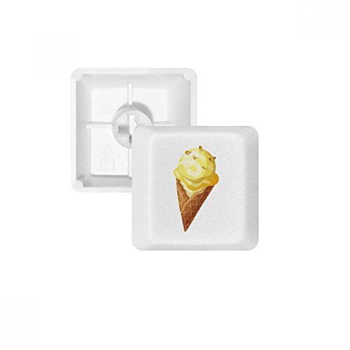 DIYthinker Giallo Arachidi Sweet Ice Cream Modello PBT Copritasti con Apertura per Tastiera Meccanica Bianco OEM Nessun Simbolo Stampa R4