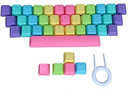 Generic PBT 39 Tastiera meccanica da personalizzata color arcobaleno, accessori professionali premium Mini cappucci per tasti compatti